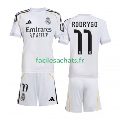 Maillot Real Madrid Rodrygo 11 2025-2026 Domicile Enfant MC