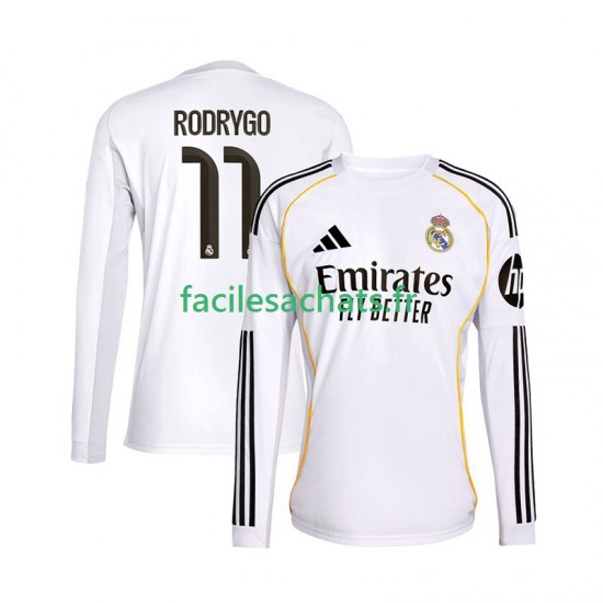 Maillot Real Madrid Rodrygo 11 2025-2026 Domicile Homme ML