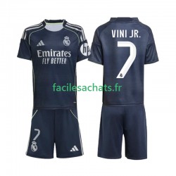 Maillot Real Madrid Vinicius Junior 7 2025-2026 Extérieur Enfant MC