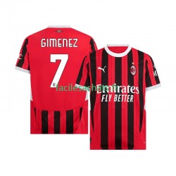 Maillot AC Milan Santiago Gimenez 7 2024-2025 Domicile Homme MC