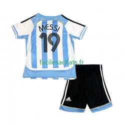Maillot Argentine Lionel Messi 19 Retro 2006 Domicile Enfant MC