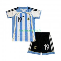 Maillot Argentine Lionel Messi 19 Retro 2006 Domicile Enfant MC