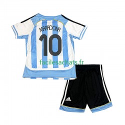 Maillot Argentine Maradona 10 Retro 2006 Domicile Enfant MC