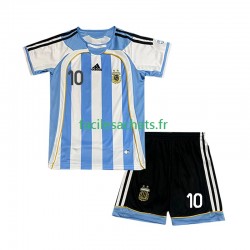 Maillot Argentine Maradona 10 Retro 2006 Domicile Enfant MC