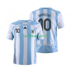 Maillot Argentine Maradona 10 Retro 2006 Domicile Homme MC