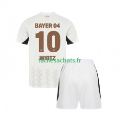 Maillot Bayer 04 Leverkusen Florian Wirtz 10 2024-2025 Extérieur Enfant MC