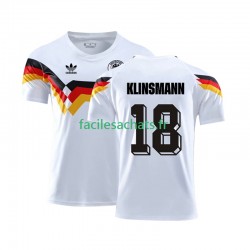 Maillot Allemagne Klinsmann 18 Retro 1990 Domicile Homme MC