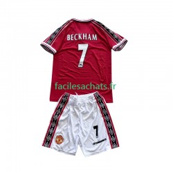 Maillot Manchester United Beckham 7 Retro 1998-1999 Domicile Enfant MC