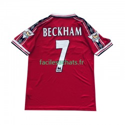 Maillot Manchester United Beckham 7 Retro 1998-1999 Domicile Homme MC