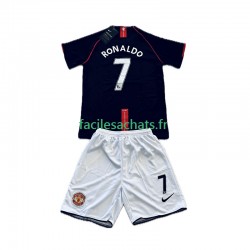 Maillot Manchester United Cristiano Ronaldo 7 Retro 2007-2008 Extérieur Enfant MC