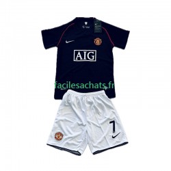Maillot Manchester United Cristiano Ronaldo 7 Retro 2007-2008 Extérieur Enfant MC