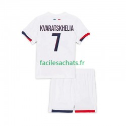 Maillot Paris Saint-Germain Khvicha Kvaratskhelia 7 2024-2025 Extérieur Enfant MC