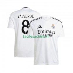 Maillot Real Madrid Federico Valverde 8 2024-2025 Domicile Homme MC Maillot Real Madrid Federico Valverde 8 2024-2025 Domicile Homme MC