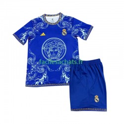 Maillot Real Madrid Versace Edition 2024-2025 Bleu Domicile Enfant MC