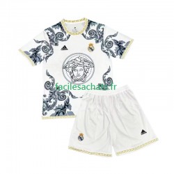 Maillot Real Madrid Versace Edition 2024-2025 Blanc Domicile Enfant MC