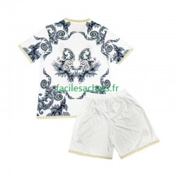 Maillot Real Madrid Versace Edition 2024-2025 Blanc Domicile Enfant MC
