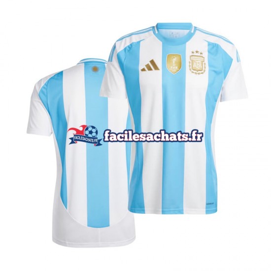 Maillot Argentine Copa America 2024 Bleu Blanc Domicile Homme MC