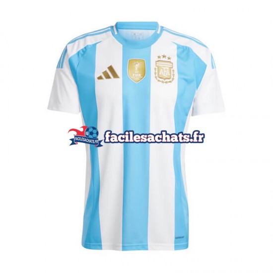 Maillot Argentine Copa America 2024 Bleu Blanc Domicile Homme MC