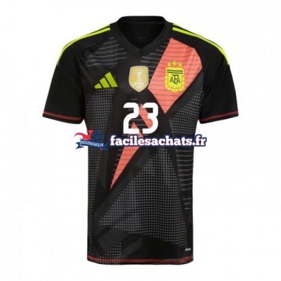 Maillot Argentine Emiliano Martinez 23 Copa America 2024 Gardien Noir Domicile Homme MC