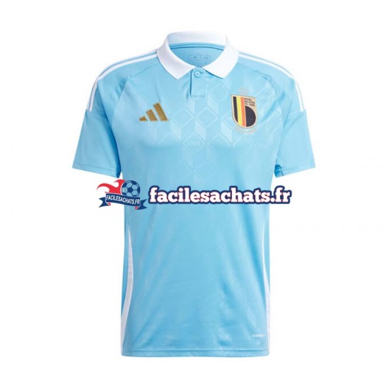 Maillot Belgique Euro 2024 Bleu Extérieur Homme MC