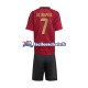 Maillot Belgique De Bruyne 7 Euro 2024 Rouge Domicile Enfant MC