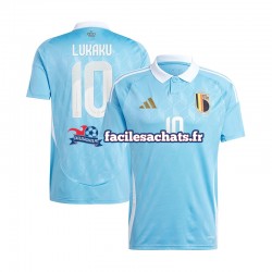 Maillot Belgique Romelu Lukaku 10 Euro 2024 Bleu Extérieur Homme MC