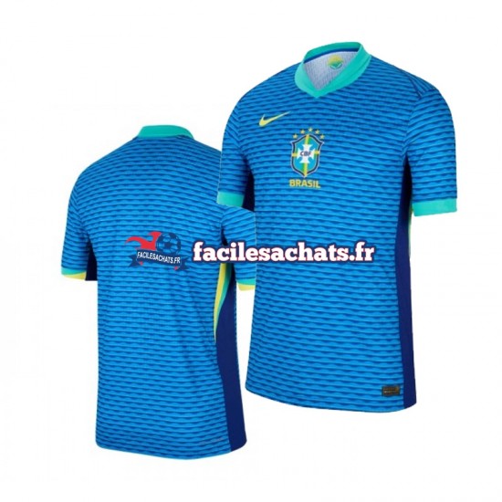 Maillot Brésil Copa America 2024 Bleu Extérieur Homme MC