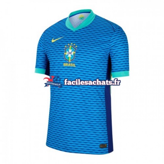 Maillot Brésil Copa America 2024 Bleu Extérieur Homme MC