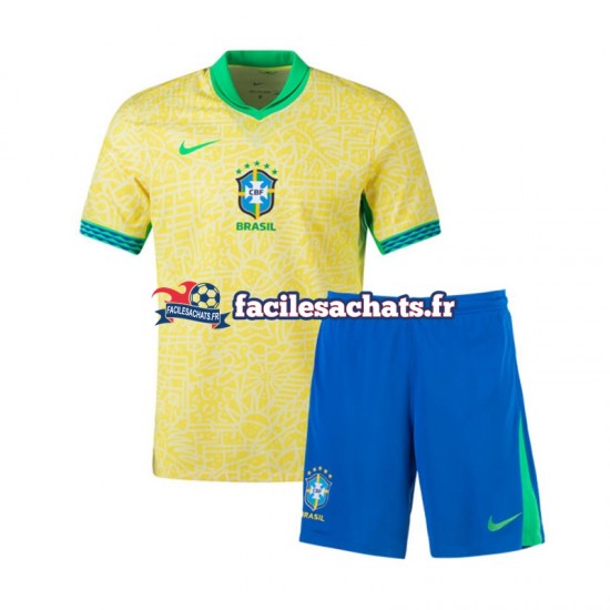 Maillot Brésil Copa America 2024 Domicile Enfant MC