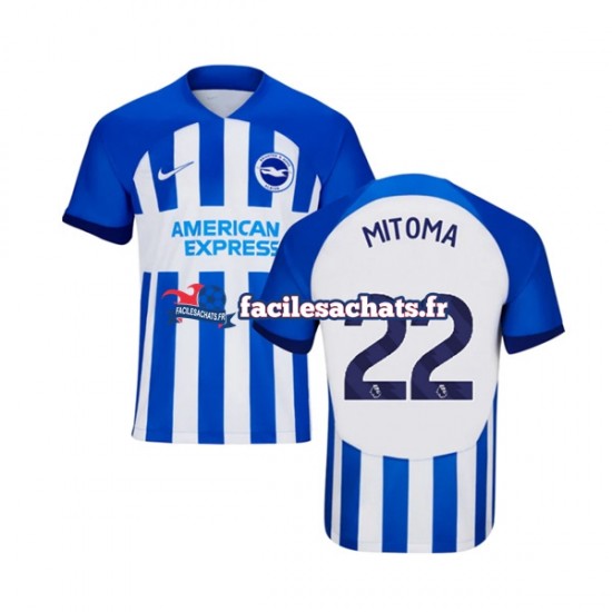 Maillot Brighton Hove Albion Mitoma 22 2023-2024 Domicile Homme MC