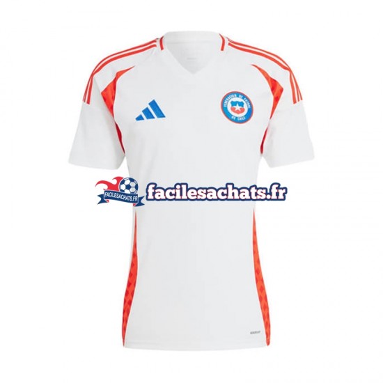 Maillot Chili Copa America 2024 Blanc Extérieur Homme MC