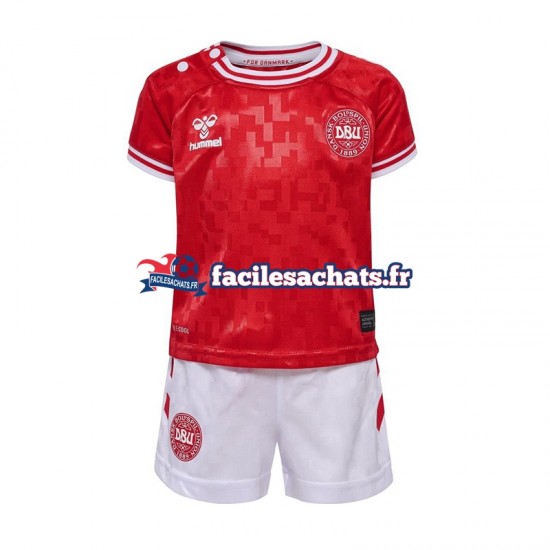 Maillot Danemark Euro 2024 Rouge Domicile Enfant MC