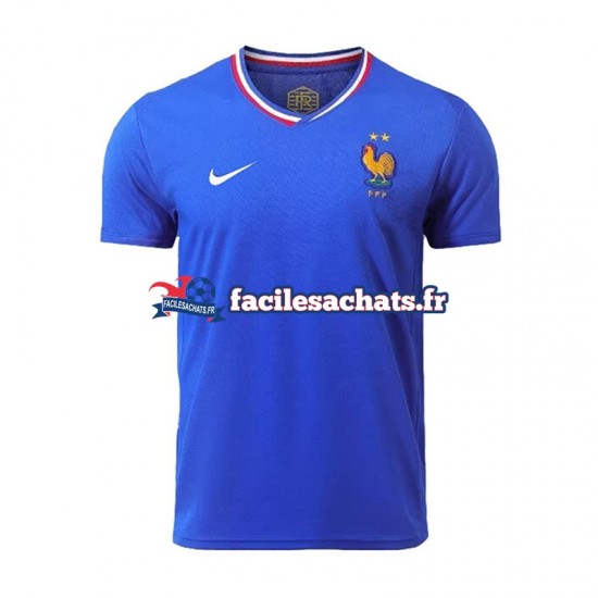 Maillot France Euro 2024 Bleu Domicile Homme MC