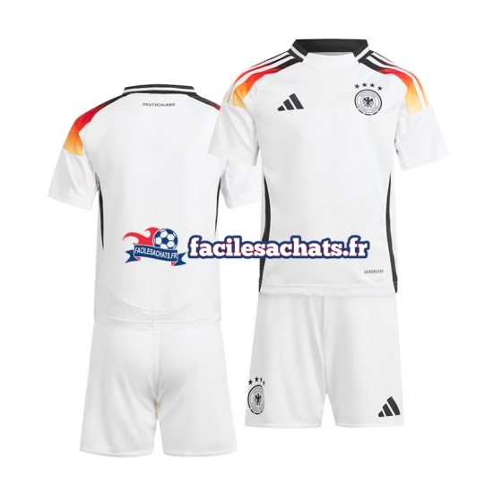 Maillot Allemagne Euro 2024 Blanc Domicile Enfant MC