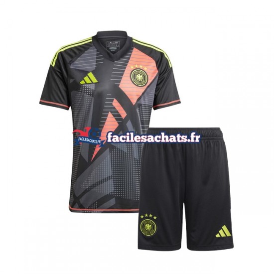 Maillot Allemagne Euro 2024 Gardien Noir Domicile Enfant MC