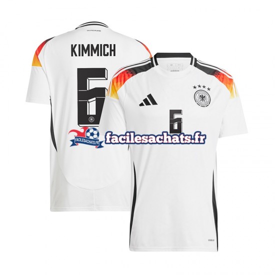 Maillot Allemagne Joshua Kimmich 6 Euro 2024 Blanc Domicile Homme MC