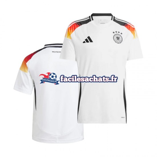 Maillot Allemagne Euro 2024 Blanc Domicile Homme MC