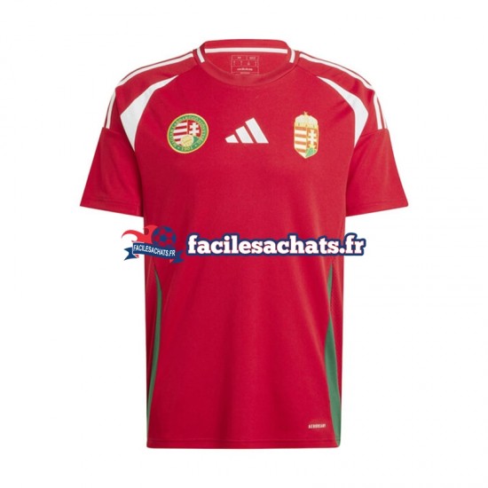 Maillot Hongrie Euro 2024 Rouge Domicile Homme MC