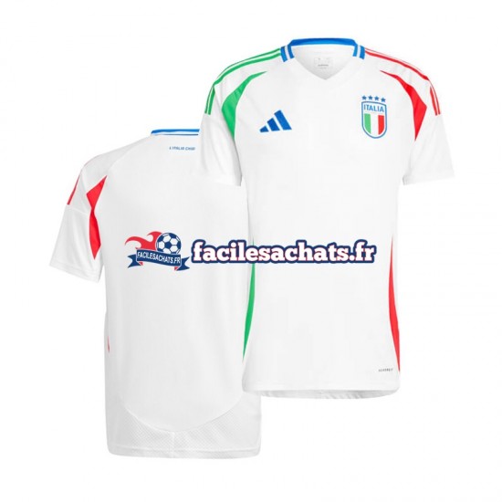 Maillot Italie Euro 2024 Blanc Extérieur Homme MC