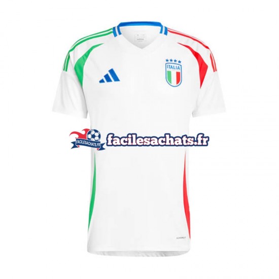 Maillot Italie Euro 2024 Blanc Extérieur Homme MC