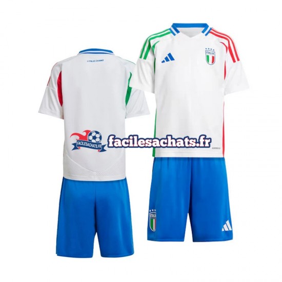 Maillot Italie Euro 2024 Blanc Extérieur Enfant MC