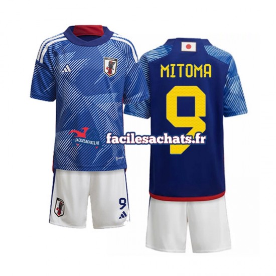 Maillot Japon Mitoma 9 World Cup 2022 Domicile Enfant MC