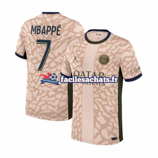 Maillot Paris Saint-Germain Kylian Mbappe 7 2023-2024 4ème Homme MC