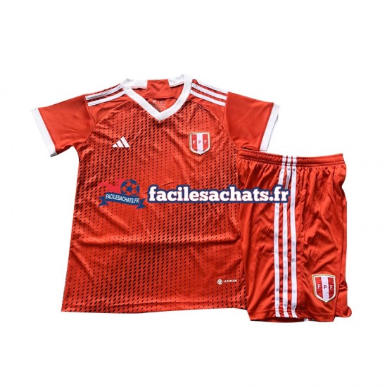 Maillot Pérou 2023 Rouge Extérieur Enfant MC