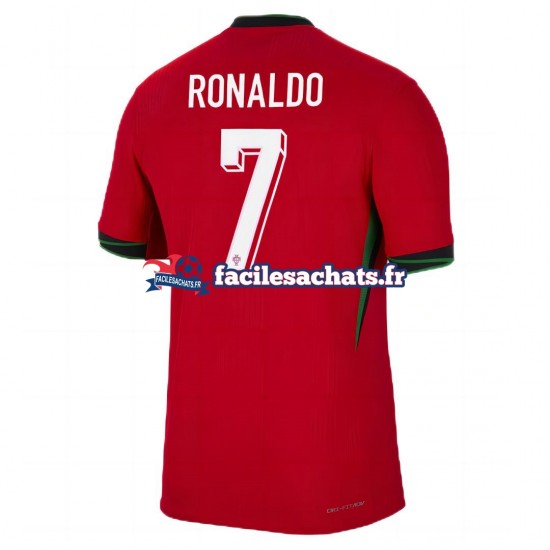 Maillot Portugal Cristiano Ronaldo 7 Euro 2024 Rouge Domicile Homme MC