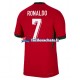 Maillot Portugal Cristiano Ronaldo 7 Euro 2024 Rouge Domicile Homme MC