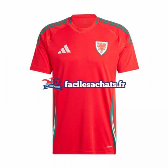 Maillot Pays de Galles 2024 Rouge Domicile Homme MC