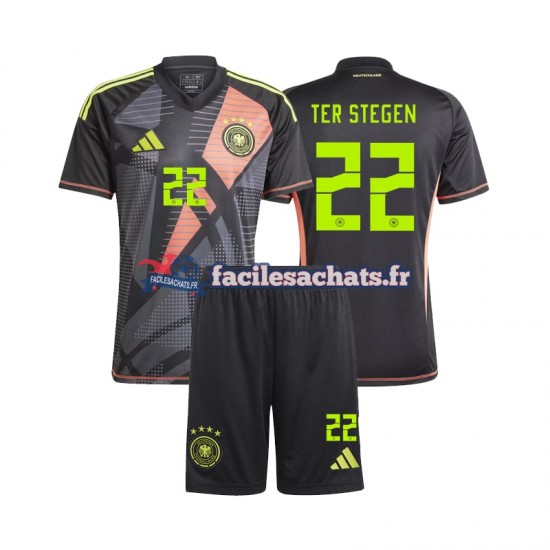 Maillot Allemagne Ter Stegen 22 Euro 2024 Gardien Domicile Enfant MC