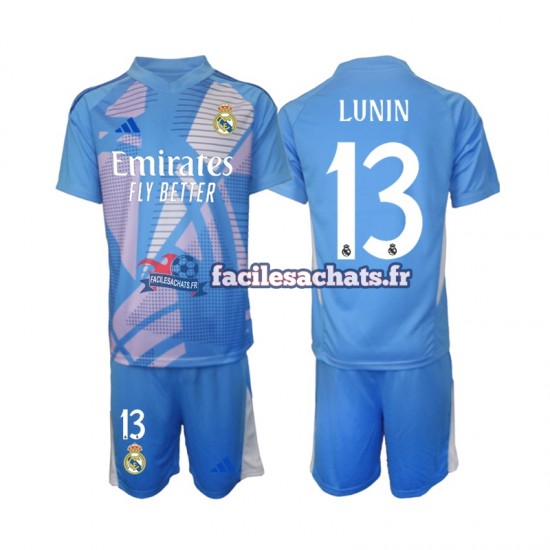 Maillot Real Madrid Andriy Lunin 13 2024-2025 Gardien Domicile Enfant MC