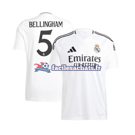 Maillot Real Madrid Jude Bellingham 5 2024-2025 Domicile Homme MC